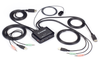 2-Port 4K60 DisplayPort Cable KVM Switch, supports 1080p @ 120Hz -- KV62-CBL - Image