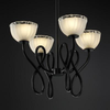 GLA-8910-36-WTFR-MBLK Mid. Chandeliers-Glass Up - 670969 - Capital Lighting, Inc.