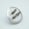 SHV-5 Coaxial Feedthrough, 3 Pins, Grounded Shield, Exposed Insulator, 2.95″ QF / KF Flange - A0348-1-QF - MPF Products, INC.