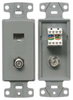 Datacommunication Face Plate with Jack - NS785GY - Hubbell Incorporated