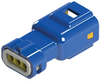 Plug Housing, 3Pos, Pbt, Blue; Product Range Edac - 78Y9699 - Newark, An Avnet Company