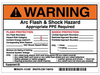 Preprinted Arc Flash & Shock Labels, Hazard Category 2 (Warning) - 121087 - Brady Corporation