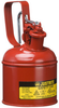 Justrite Red Steel 1 qt Safety Can - 8 1/4 in Height - 4 3/8 in Overall Diameter - 697841-00267 - 697841-00267 - R. S. Hughes Company, Inc.