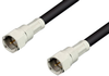 75 Ohm F Male to 75 Ohm F Male Cable 24 Inch Length Using 75 Ohm RG59 Coax, LF Solder, RoHS - PE36141LF-24 - Pasternack
