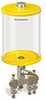 Yellow Color Key, Clear View Multiple Feed Manual Lubricator, 1/2 gal Pyrex Reservoir, 3 Feeds, 1/4” OD Tube Outlets - B5163- - Oil-Rite Corp.