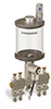Levelux Clear View Multiple Feed Electro Lubricator, 1 pt Acrylic Reservoir, 4 Feeds, 1/4” OD Tube Outlets, 24VDC - B5177-016AB04024D1W - Oil-Rite Corp.