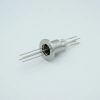 Power Feedthrough, 5000 Volts, 8 Amps, 4 Pins, 0.050″ Nickel Conductors, 1.18″ QF / KF Flange - A0535-1-QF - MPF Products, INC.