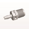 Threaded Connector, Barbed, Natural - N4S4 - Qosina Corp.
