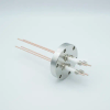 Power Feedthrough with Power Glove Connectors, 20,000 Volts, 30 Amps, 4 Pins, 0.094″ Copper Conductors, 2.75″ Conflat Flange - A5982-1-CF - MPF Products, INC.
