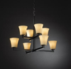 CNDL-8828-20-AMBR-MBLK Mid. Chandeliers-Glass Up - 750720 - Capital Lighting, Inc.