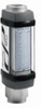 Graph-style aluminum flowmeter w/ gauge, 3/4