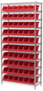 Akro-Mils 2000 lb Adjustable Red Chrome Steel Open Adjustable Fixed Shelving System - 10 Bins - 2000 lb Total Capacity - AWS143630312 RED - AWS143630312 RED - R. S. Hughes Company, Inc.