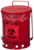 Justrite Red Steel 6 gal Safety Can - 15 7/8 in Height - 11 7/8 in Overall Diameter - 697841-05247 - 697841-05247 - R. S. Hughes Company, Inc.