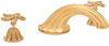 Marine Fantasy Deck-Mount Roman Tub Spout: N&ordm; 12006 Two-Valve Deck Mount Tub Set with Knobs - 12006 - P. E. Guerin