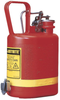 Justrite Red Polyethylene 1 gal Safety Can - 11 1/2 in Height - 7 1/4 in Overall Diameter - 697841-00570 - 697841-00570 - R. S. Hughes Company, Inc.