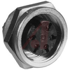 connector,circular din,female panel recept,front mt,5 silver-pltd solder contact -- 70013382