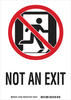 Glow-In-The Dark Safety Guidance Sign - NYC Approved - 81882 - Brady Corporation