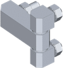 180 deg; Screw-On Hinge w/studs -- 1055-U3 - Image