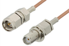 SMA Male to SMA Female Bulkhead Cable 6 Inch Length Using RG178 Coax, RoHS - PE3959LF-6 - Pasternack
