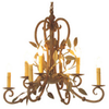 Leaf in Basket Chandelier - CH26.24 - Steven Handelman Studios
