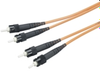 Ceramic Terminated 62.5-Micron Multimode GSA Fiber Optic Cable, ST-ST, Duplex Riser, 1-m (3.2-ft.) - EFN062-001M-CC - Visual Sound, Inc.