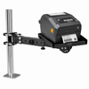 Stainless Steel Pole-Mount Printer Tray for Zebra Label Printers by AGOZ - AG-PRT-POL7_ZBR_GBSC - AgozTech LLC
