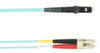 1-m, LC-MTRJ, 50-Micron, Multimode, Plenum, Aqua Fiber Optic Cable -- FOCMP50-001M-LCMT-AQ - Image