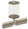 Clear View Multiple Feed Manual Lubricator, 1/2 gal Pyrex Reservoir, 17 Feeds, 1/8