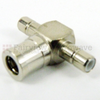 SMB T Adapter Jack-Plug-Jack, Nickel Plated Brass Body, 1.3 VSWR -- SM2010 - Image