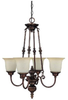 3784BB-291 Mid. Chandeliers-Glass Up - 340119 - Capital Lighting, Inc.