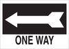 Brady B-401 Polystyrene Rectangle Black Stop Signs, Traffic Control Signs & Banners Sign - 14 in Width x 10 in Height - TEXT: ONE WAY - 22468 - 754476-22468 - R. S. Hughes Company, Inc.
