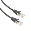 Amphenol MP-6A28GNSBLK-001 Slim Category-6a (Thin CAT6a) UTP 28-AWG Network Patch Cable (650-MHz) with Snagless RJ45 Connectors - Black 1ft - Image