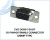 15 Pin-HD Female Connector - Crimp Type - CVD 0005-15HDF - Visual Sound, Inc.