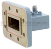 WR-112 to SMA Female Waveguide to Coax Adapter CPR-112G Grooved with 7.05 GHz to 10 GHz H Band in Aluminum, Paint -- FMWCA1044 - Image