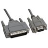 Amphenol CS-DSNL4259MF-005 DB25 Male to DB9 Female Null Modem Cable - Double Shielded - Full Handshaking 5ft - Image