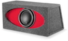 Enclosed Subwoofer System with Single 12W7-3 Subwoofer Driver, Dark Gray / Red Carpet (1000 W, 3 &Icirc;&copy;) - Ported Enclosure - HO112R-W7 - JL Audio, Inc.