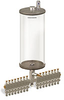 Levelux Clear View Multiple Feed Manual Lubricator, 1 gal Acrylic Reservoir, 16 Feeds, 1/4” OD Tube Outlets - B5178-128AB161W - Oil-Rite Corp.