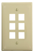 QuickPort Wallplates - 41091-6IN - Leviton Manufacturing