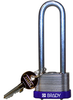 Purple Key Retaining Steel Padlock - 123251 - Brady Corporation