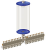 Blue Color Key, Clear View Multiple Feed Manual Lubricator, 1 gal Acrylic Reservoir, 24 Feeds, 1/4” OD Tube Outlets - B5163-128AB241BW - Oil-Rite Corp.