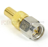SMA Male (Plug) to 1.0/2.3 Plug (Male) Adapter, Gold Plated Brass Body, 1.15 VSWR -- SM5540