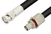BNC Male to BNC Female Bulkhead Cable 72 Inch Length Using RG213 Coax - PE3450-72 - Pasternack