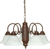 60-1291 Mid. Chandeliers-Glass Down - 660193 - Capital Lighting, Inc.