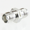 Low PIM TNC Female (Jack) to TNC Female (Jack) Adapter, Tri-Metal Plated Brass Body, 1.25 VSWR -- SM4083 - Image