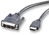 Audio / Video Cable Assembly, Hdmi Plug, Dvi-D Plug, 6.562 Ft, 2 M, Black Rohs Compliant Roline - 40Y9057 - Newark, An Avnet Company