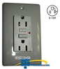 Hubbell Circuit Guard LED GFCI Receptacle -- GF15LA - Image