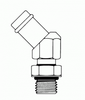 Beaded Hose to O-Ring Elbow 45° -- 4603-04-04 - Image