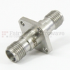 3.5mm Female (Jack) to 3.5mm Female (Jack) 4 Hole Flange Adapter, Passivated Stainless Steel Body, 1.3 VSWR -- SM3311 - Image