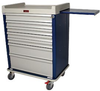 OptimAL Line Wide Seven Drawer Anesthesia Cart Key Lock.. - AL7KW - Harloff Company, Inc. (The)