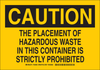 Brady B-555 Aluminum Rectangle Yellow Chemical, Biohazard, Hazardous & Flammable Material Sign - 14 in Width x 10 in Height - 126057 - 754473-74208 - R. S. Hughes Company, Inc.